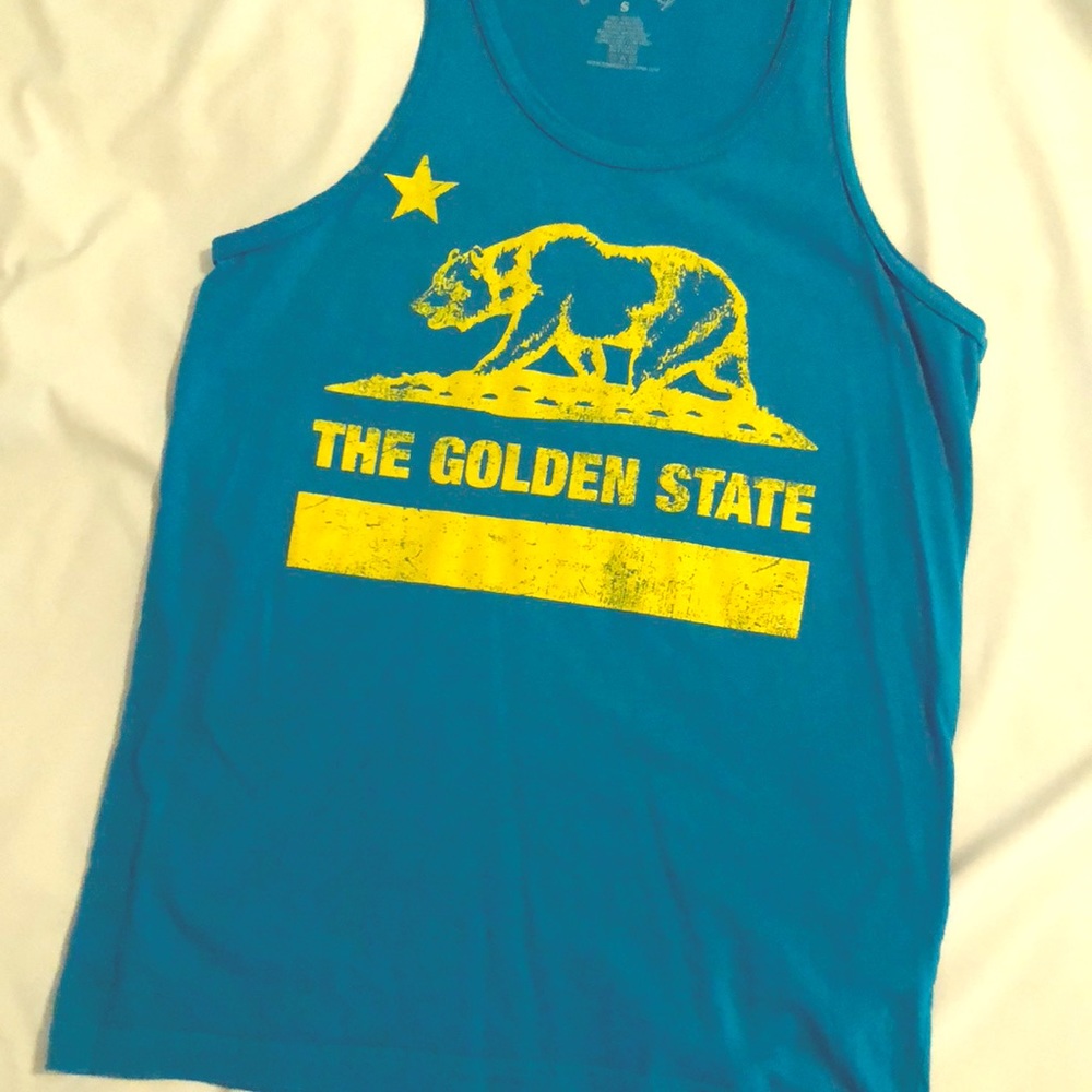 Paradise blue graphic tank